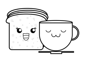 kawaii coffee mug icon