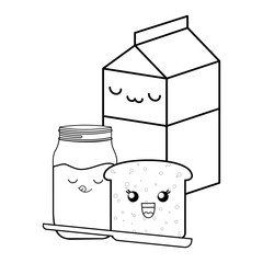 kawaii milk box design