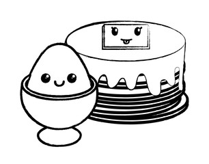 kawaii pancakes design