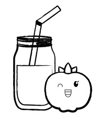 kawaii orange design