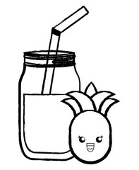kawaii pineapple design