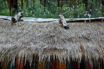 Karen Long Neck Village in a rainy day in Ching Rai, Thailand