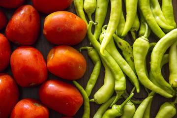 peppers and tomatoes