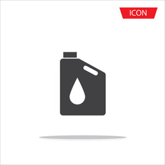 Oil icon vector , Oil Gallon icon isolated on white background.