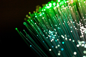 Fiber optics, abstract & blur background