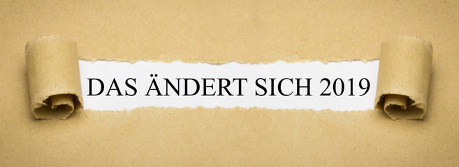 Das ändert sich 2019