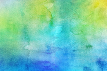 Colorful watercolor spring paper textures on white background. Chaotic abstract organic design. 