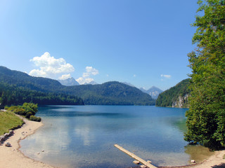 view of the Alpsee lake