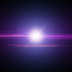 lights effects isolated on black backgrounds.  purple light. digital lens flare 
