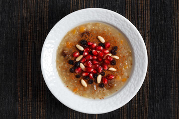 Traditional Turkish dessert ashure - Noah's Pudding