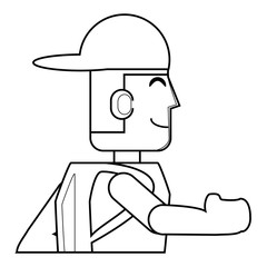 cartoon man icon