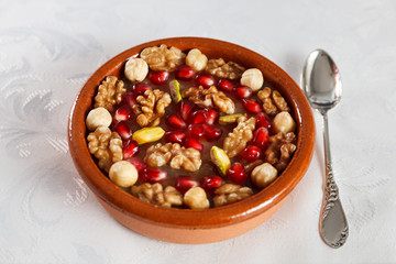 Traditional Turkish dessert ashure - Noah's Pudding