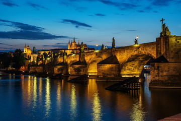 Illuminated Charles Bridge