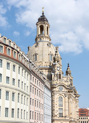 Fototapeta na wymiar City of Dresden with Frauenkirche