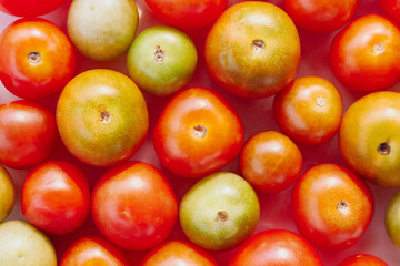 Group of multicolored cherry tomatoes
