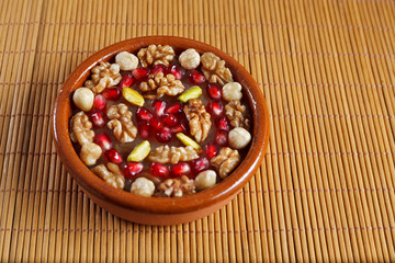 Traditional Turkish dessert ashure - Noah's Pudding