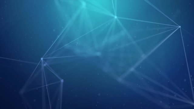 192. Dark Blue Geometric abstract connected line and dots seamless loop background. Scientific concept for your presentation. science, microbiology Modern medical technology and innovation concept