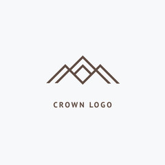 Abstract vetor crown logo vector design. Sign for beauty salon, elite accessories, jewelry, hotels, spa, wedding. Vintage decorative icon qween, king, princess.