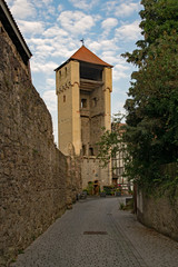 Stadtmauer mit Wachturm, Babenhausen, Hessen, Deutschland 