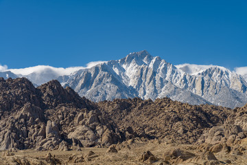 Alabama Hills Eastern Sierra Nevada Mountains near Lone Pine California USA.