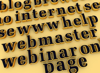 Internet and Background Design - Word Cloud Typography