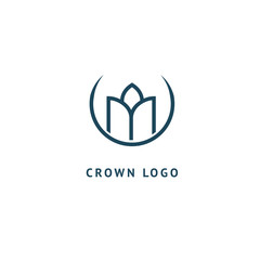 Abstract vetor crown logo vector design. Sign for beauty salon, elite accessories, jewelry, hotels, spa, wedding. Vintage decorative icon qween, king, princess.