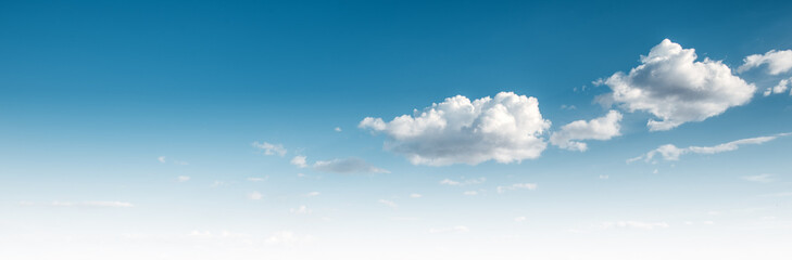 Clear blue sky and white clouds