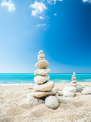 Avali beach, Lefkada island, Greece. Beautiful turquoise sea on the island of Lefkada
