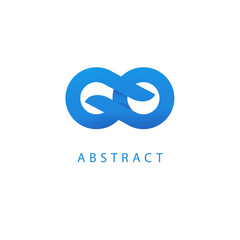 Abstract vetor logo vector design. Sign for business, internet communication company, digital agency, marketing. Modern decorative geometric icon.