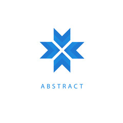 Abstract vetor logo vector design. Sign for business, internet communication company, digital agency, marketing. Modern decorative geometric icon.