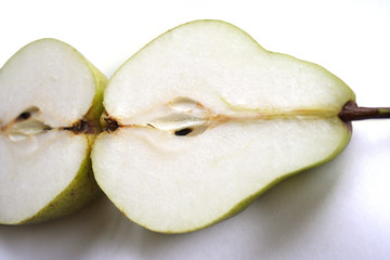 Two halves of pears
