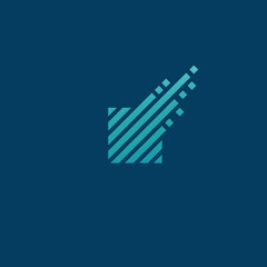 Abstract vetor logo vector design. Sign for business, internet communication company, digital agency, marketing. Modern decorative geometric icon.