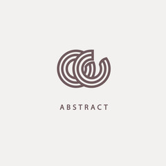 Abstract vetor logo vector design. Sign for business, internet communication company, digital agency, marketing. Modern decorative geometric icon.