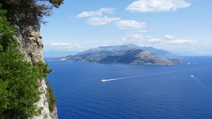 Capri northeastern coast view over to the italian coast of amalfi © Martin