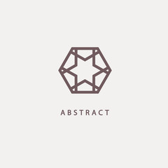 Abstract vetor logo vector design. Sign for business, internet communication company, digital agency, marketing. Modern decorative geometric icon.