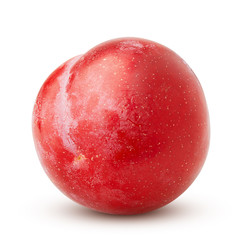 plum isolated on white background, clipping path, full depth of field