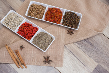 Spices and herbs.