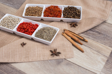 Spices and herbs.