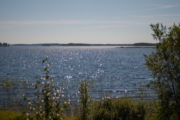 Blick über den See Vanjan in Schweden