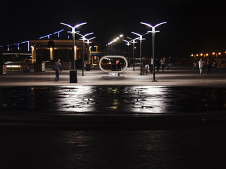 night scene of modern city