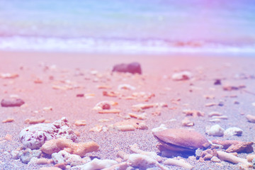 Sengigi Beach, Indonesia. with Dreamy Pink Effects