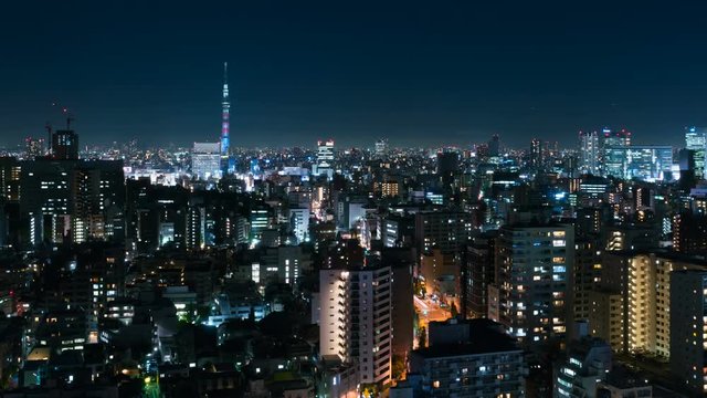 東京夜景・タイムラプス・4k

