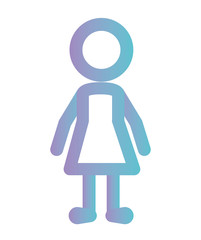 little girl figure silhouette