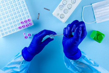 Laboratory, medical test tubes, means for blood sampling. Laboratory, medical tests. Laboratorial,...
