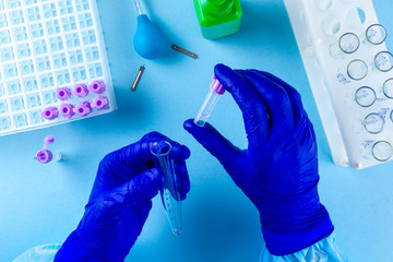 Laboratory, medical test tubes, means for blood sampling. Laboratory, medical tests. Laboratorial,...