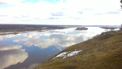 River, water, sky,