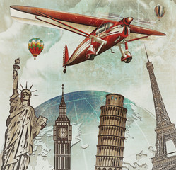  Travel around the world poster	