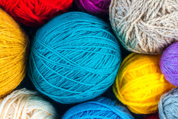 Threads for knitting. Wallpaper. Knitting
