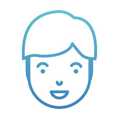 young man head avatar character