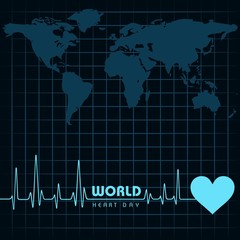 illustration World Heart Day Background stock vector